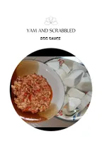 Breakfast served: Yam and Egg Sauce. thumbnail